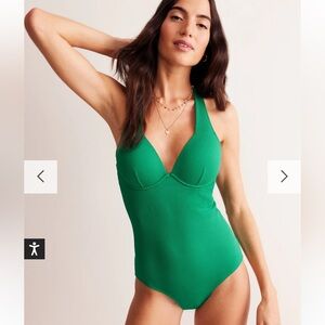 Boden Green Enhancer Lifter One Piece Swimsuit 34D